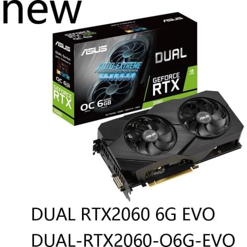 Video card DUAL rtx 2060 O6GB EVO NVIDIA ASUS GDDR6 14000MHz 192bit