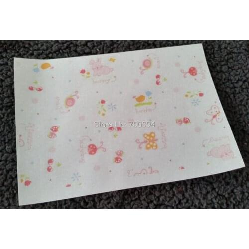 15x21cm(5.91''x8.27'') Printed cute cartoon Wax Pad Gift Wax Paper Handmade Soap wrapping Paper 200pcs/lot wholesales