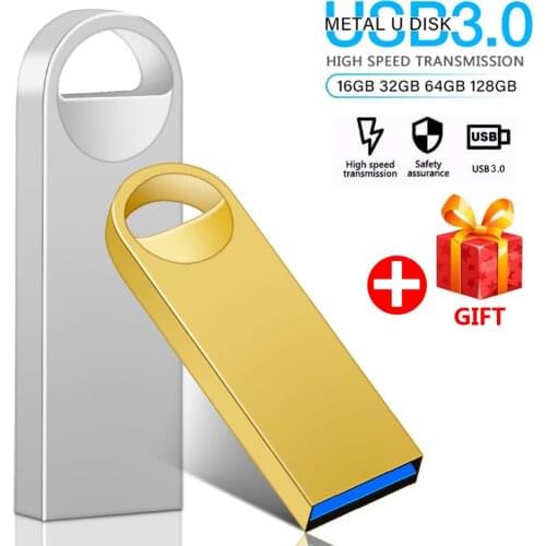 High Speed USB Flash Drive Metal Pen Drive 16GB 32GB 64GB 128GB Pendrives Waterproof Memoria USB Stick 3.0 Memory Stick Card