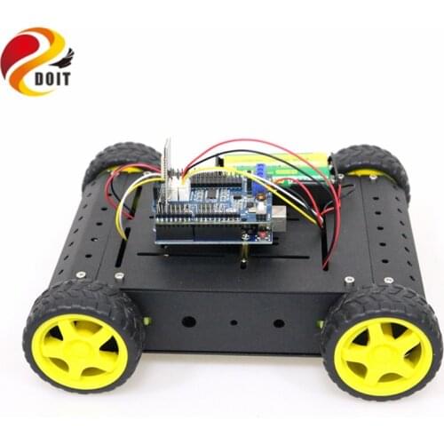 WiFi/Bluetooth/PS2 RC 4wd Smart Car Chassis Kit with UNO R3 Board+Motor Driver Board for Arduino DIY Remote Control Robot