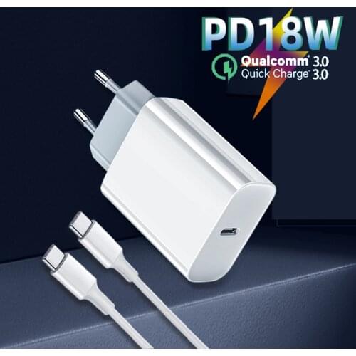 US/EU Quick Charge 4.0 3.0 QC PD Charger 18W QC4.0 QC3.0 USB Type C Fast Charger for iPhone 12 X Xs Pro Xiaomi Phone PD Charger