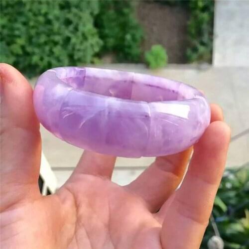 AAA Genuine Natural Lavender Quartz Crystal Rectangle Beads Bracelets For Women