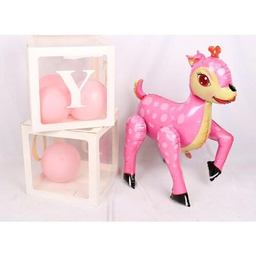 1pc 4D giant Elf Moose Deer foil balloons birthday party decorations kiids new year party toys boy girl gifts