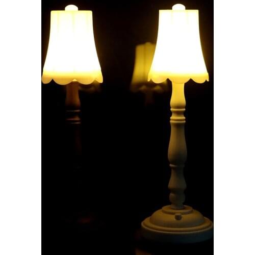1 Pc Mini 1/12 Scale Dollhouse Miniature LED Lamp Floor Lamp for Doll Home Decor Toy