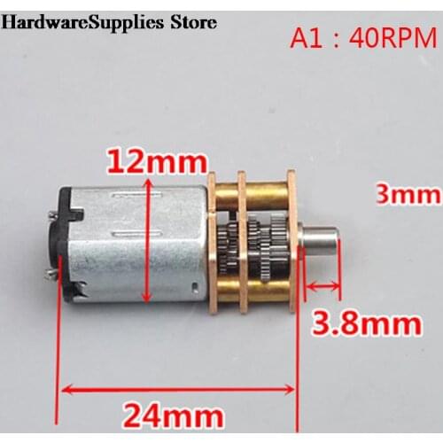 5V DC Micro N20 Gear Motor Slow Speed Metal Gearbox Reducer Electric Motor DIY Toy 40/60/28/150/300/110 RPM