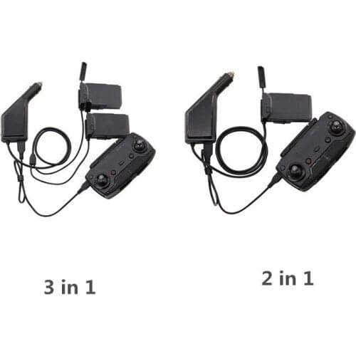 Multiple battery Car Charger 3 in1/2 in 1 Battery Charging & USB Port Remote Control Charge For DJI mavic air Drone Accessories