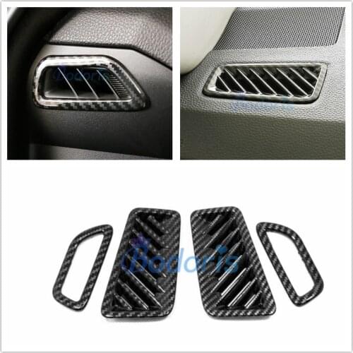 For Toyota RAV4 XA50 2019 2020 Carbon Fiber Color Interior Dashboard Air Vent AC Outlet Cover Panel Trim Car Styling Accessories