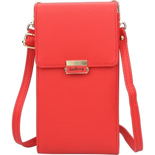 Coin Card Holder Purse Solid Color High capacity Lock student Wallet 2020 New Fashion PU Leather Phone Women Wallet Shoulder Bag