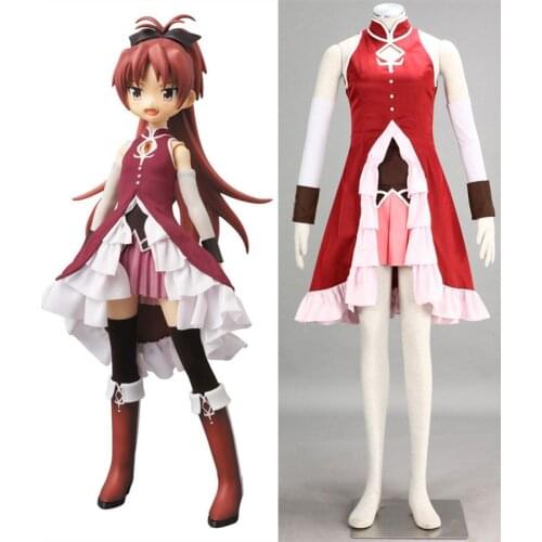 Hot Anime Puella Magi Madoka Magica Costume Sakura Kyouko Women Costumes