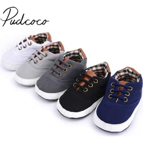 Newborn Baby Shoes Baby Girl Boys Causal Anti-slip Shoes Plaid Patchwork Soft Sole Sneakers Prewalker First Walkers 0-18M