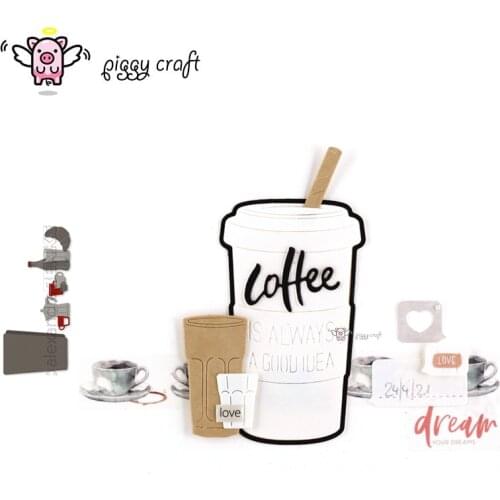 Piggy Craft metal cutting dies cut die mold Cake kettle cup frame Scrapbook paper craft knife mould blade punch stencils dies