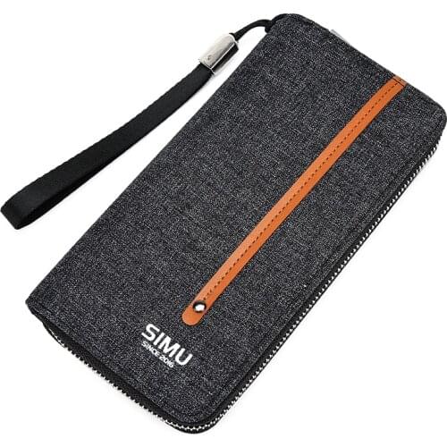 Mens hand bag man 2021 new man bag man bag man large capacity leisure Korean version of Canvas Wallet Man Long