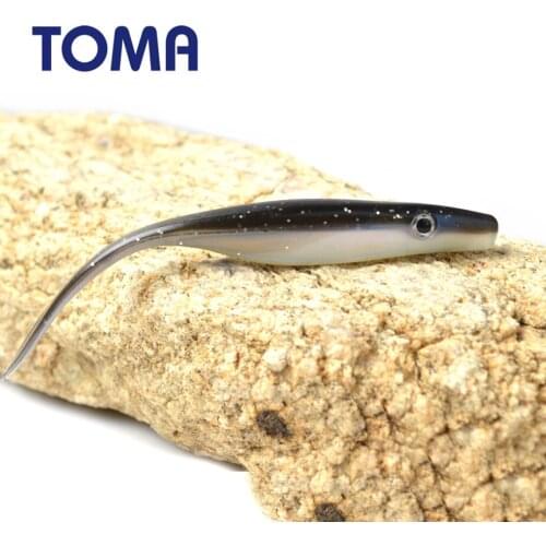 TOMA 4PCS/lot Soft Fish Baits Fishing Lures Long Tail 6.5g 12cm Swimbaits Jig Soft Plastic Lures Fishing Tackle