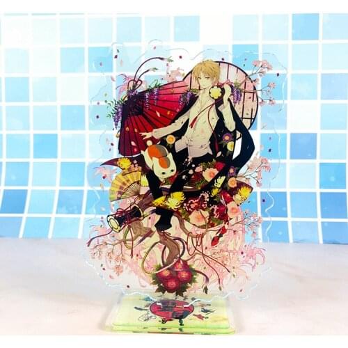 Japan Anime Natsumes Book of Friends Key Chain Natsume Nyanko Sensei Acrylic Stand Figure Desktop Decoration Collection Gifts