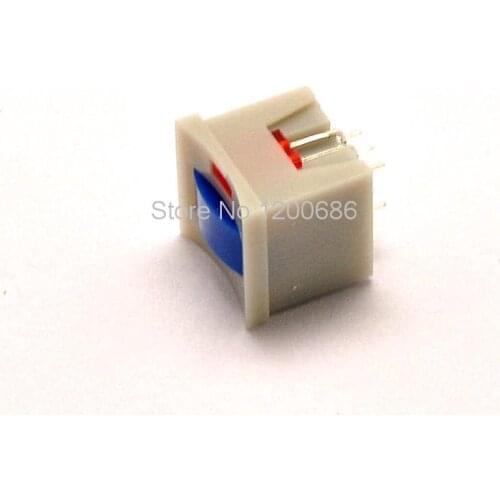 Power Computer Restart Switch Blue Lamp No Lock Switch 14 * 14 Tact Switch