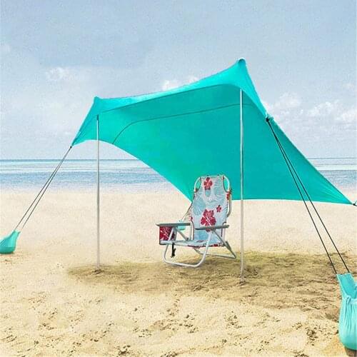 Beach Tent Sun Shade Foldable Canopy Sun Protection Anti-UV Tent For Outdoor Camping Fishing