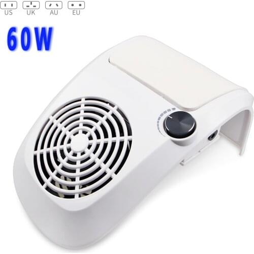 60W Strong Vacuum Suction Nail Art Fan Vacuum Cleaner Manicure Tool With Suction Adjustment Nail Salon Equiment