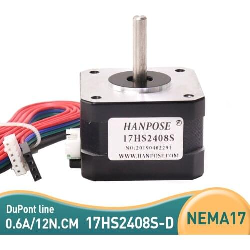 10PCS Nema17 Motor 17HS2408S 4-lead Nema 17 Stepper Motor 42 motor 42BYGH 12N.CM 0.6A for 3D printer CNC