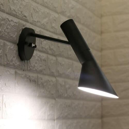 Modern Simpe Switch on/off AC90-260V LOFT Style Wrought Iron Holder Home Bedroom Restaurant Study wall lamp