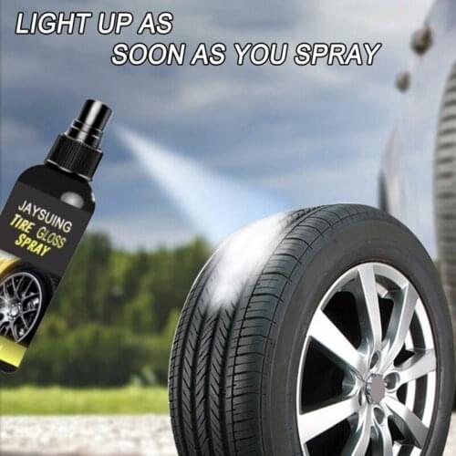 50ml Automobile Plastic Parts Refurbishing Agent Automobile Tire Shine Spray Tire Detailing Cleaner Automobiles Rim Care Tool