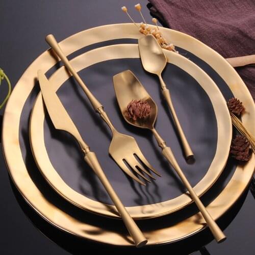 Stainless Steel Tableware Gold Cutlery Set Knife S Poon and Fork Set Dinnerware Korean Food Cutlery Kitchen Accessories