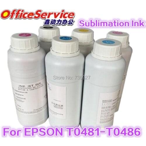 6X1000MLT0481-T0486 Sublimation Ink For Epson Stylus Photo R210 R230 R310 R350 RX510 RX630 RX650 Printer used in clothes bags