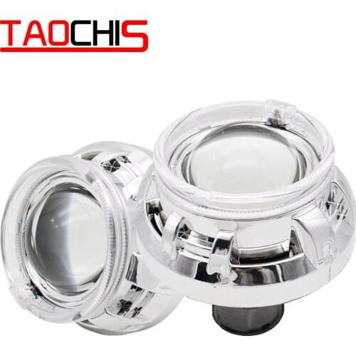 TAOCHIS 3.0 Inch Bi Xenon Projector Lens Kit for HELLA H7 With Shroud APP Control Angel Devil Eyes Modify Head Light