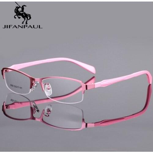 JIFANPAUL Unisex Spectacle Frame Alloy Frame Frameless Glasses Spectacle Frame Half Frame Spectacle Frame Free Shipping