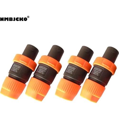 High quality 12 pcs Speakon 4 Pin Male Plug Compatible Audio Cable Connector Red Color