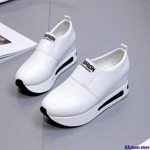 New Women Shoes Slip-On Thick Platform Shoes Woman Casual Ladies Sport Flats Wedges Sneakers Zapatos 2019 Mujer Plus Size