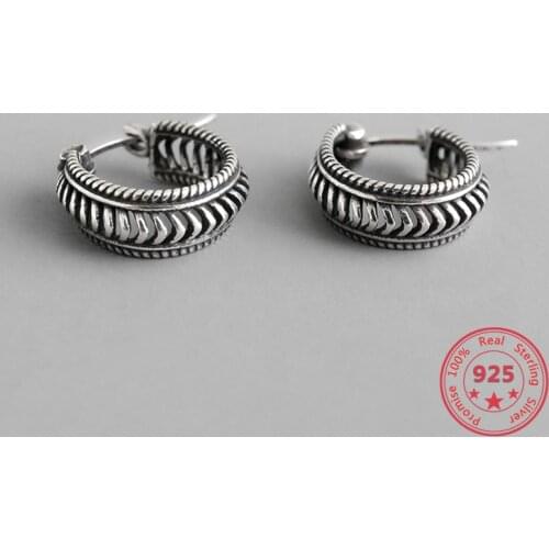 Do The Old Braided Twist 925 sterling silver Circle Ladies Earing Hoop Earring High Quality Small Loop Wedding Jewelry