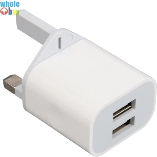 100pcs/lotPlug adapter 5V 2A 2 usb 2USB 2 Ports US Plug phone Travel Charger stocket for iphone 5 6 7 8 samsung new