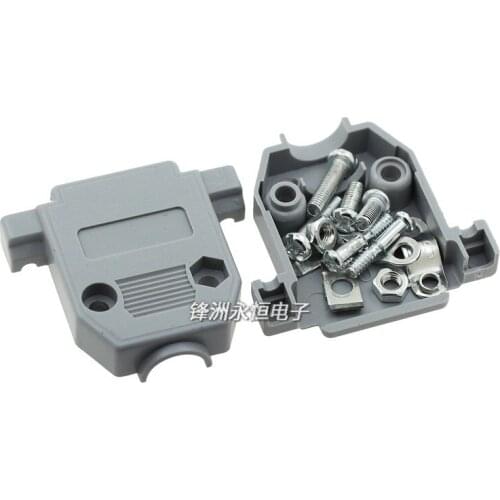 2Sets/Lot DB15 serial port socket plastic shell with screws 232 parallel port shell