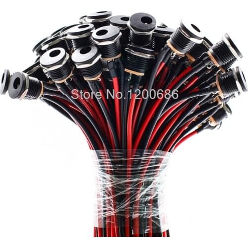 24AWG 60mm Red Black DC Cable 5.5 2.1 2.1 x 5.5 mm DC Power Jack Socket Cable Wire Harness