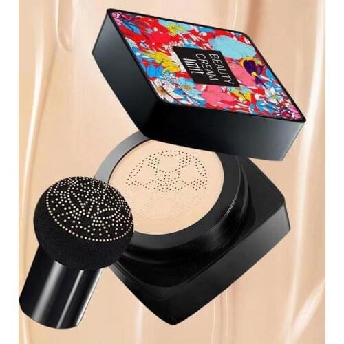 BB Air Cushion Foundation Mushroom Head CC Cream Concealer Whitening Makeup Cosmetic Waterproof Brighten Face Base Tone
