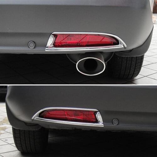 BBQ@FUKA 2Pcs Car Tail Fog Light Lamp Rear Fog light Cover Trim bezel Styling Fit For Honda CRV CR-V 2012 2013 2014