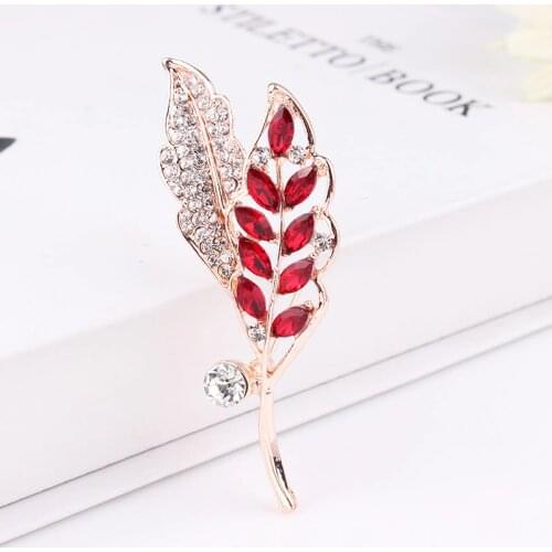 TODOX 6 colors available Classic Exquisite Female Golden Bright shining crystal brooches Pin for women wedding bouquets