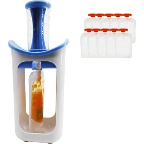 Childrens Puree Food Squeeze Dispenser Household Kitchen Manual Baby Food Storage Bag