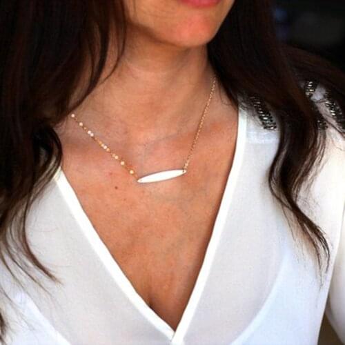 Long Bar Necklace Gold Filled Jewelry Handmade Gold Choker Pendants Collier Femme Kolye Collares Boho Necklace For Women