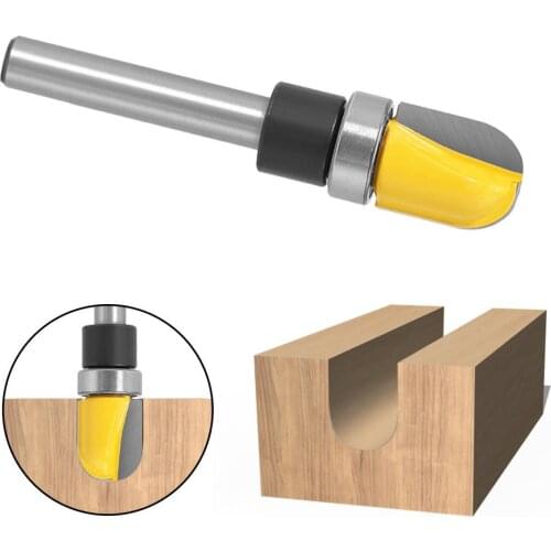 1/4inch/6mm Shank Bowl Tray Template Router Bit Milling Cutter Woodworking Tool YG8 Alloy Wood Cutting Tool Router Bit