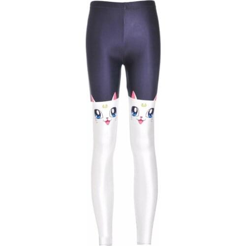 Hot sale summer Fashion Women Legging White cat Printing Fitness Leggings New Pants pencil Trousers Jeggings Drop Shipping