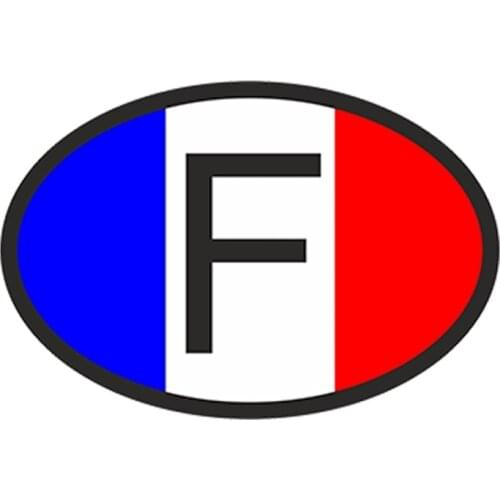 Interesting Car Stickers F France Country Code Oval with French Flag Car Styling PVC 13cm X 9cm Vinyl Motorcycl Accessories