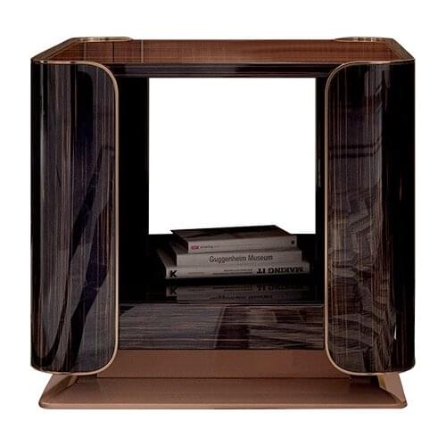 Italian light luxury ebony tree tumor paint edge several postmodern large living room bedroom bedside table villa corner several