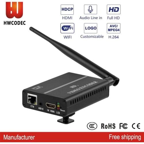 HWCODEC H8110AV-WP HDMI CVBS Encoder 1080P HD IPTV Encoder UDP RTSP RTMP RTMPS for YouTube, Facebook and Wowza Live Streaming