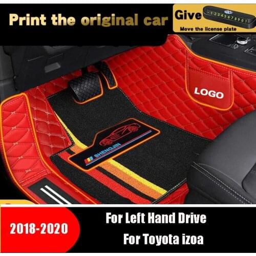 High Quality Carpets Car Floor Mats For Toyota izoa 2020 2019 2018 Auto Accessories Styling Custom Waterproof Anti Dirty Rugs
