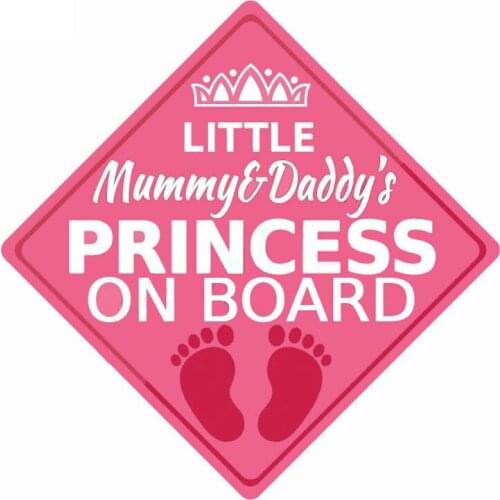 Creative PRINCESS ON BOARD Car Sticker Motorcycle Bodywork Sunscreen Scratch Decal Car Decorative KK Vinyl Apply To Car Window