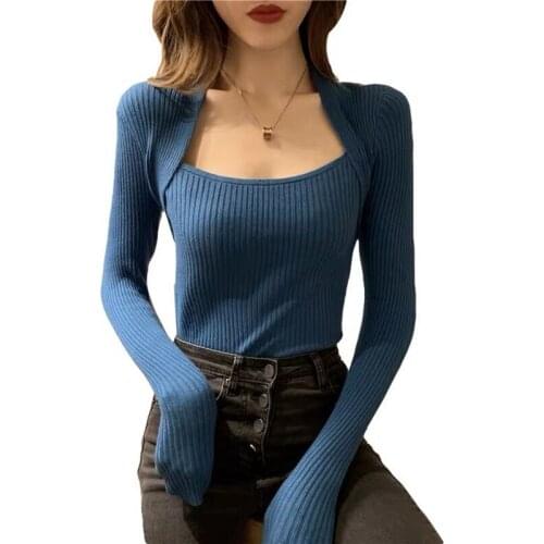 Richkeda Store New 2021 Sweater Ins Autumn Winter New Bottoming Shirt Slim Slimming Long-sleeved Sweater Women Soft Liner Tight