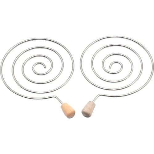 Metal Swirl Hookah Charcoal Holder Carbon Filter Shisha Bowl Accessories Shield with Wooden Handle K1MF