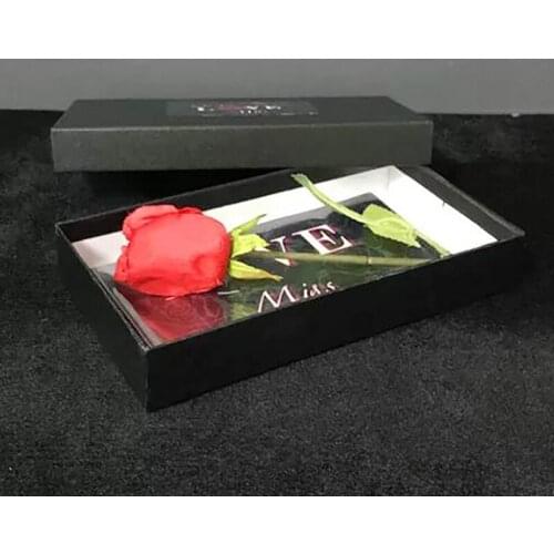 Miss Magic Tricks Greeting Card to Rose Appearing Romantic Magie Close Up Street Illusion Gimmick Mentalism Props
