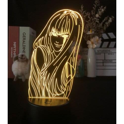 Manga Tomie Junji Japanese Anime 3D Night Light for Bedroom Decor Birthday Gift Manga Lovely Present Figurine Led Light Kid Gift